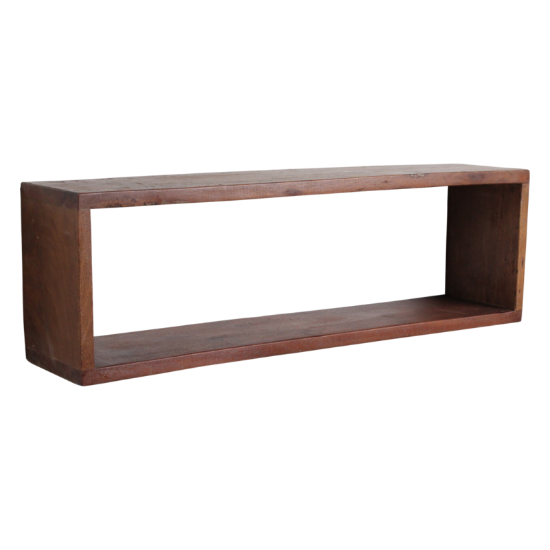 Raw Materials-collectie Factory Wandplank Box - FSC-gerecycled hout - 70x15x22 cm