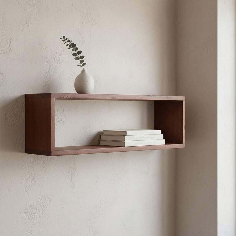 Raw Materials-collectie Factory Box Wall Shelf - FSC Recycled Wood - 70x15x22 cm