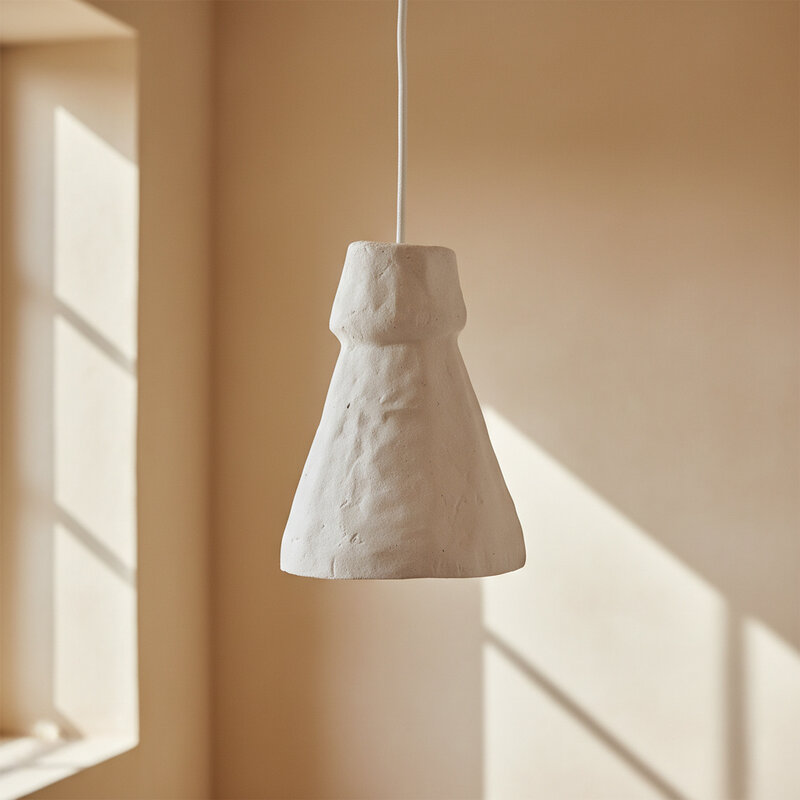 Raw Materials-collectie Chalk hanglamp Pugal - 17x17x23,5 cm