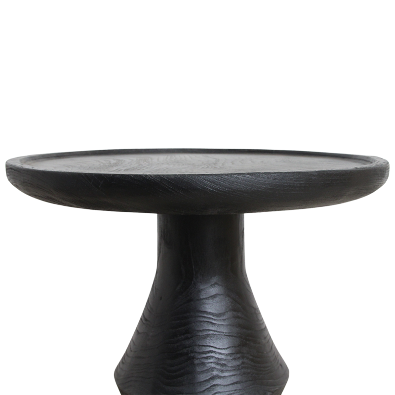 Raw Materials-collectie Nero teakhouten bijzettafel Twilight - zwart