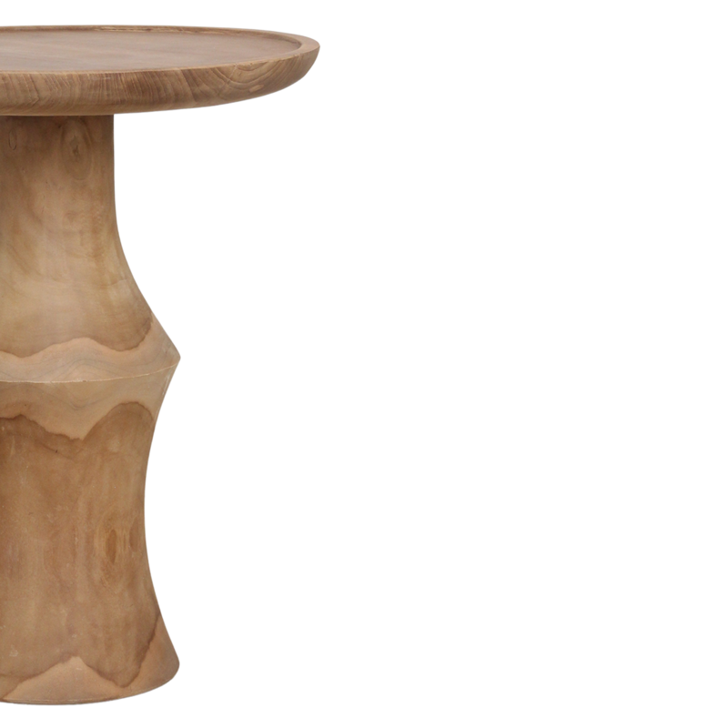 Raw Materials-collectie Nero teakhouten bijzettafel Dawn - natuurlijk teak