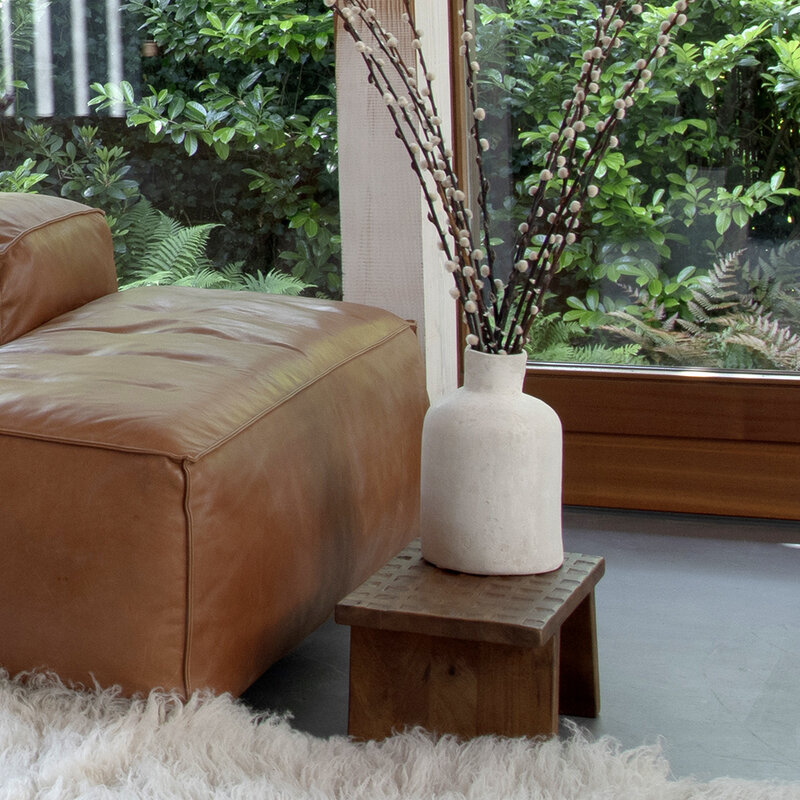 Raw Materials-collectie Mango Wood Brown side table/stool - 40x25x20 cm