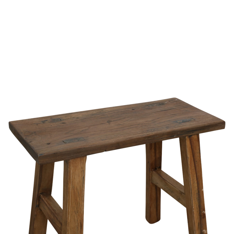 Raw Materials-collectie Java Carpenter Side Table/Bench - Recycled Wood - 16x35x30 cm
