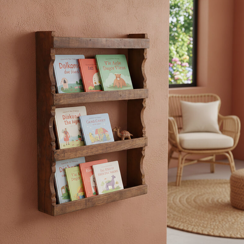 Raw Materials-collectie Factory Spice Rack - FSC Recycled Wood - 48.5x10x58 cm