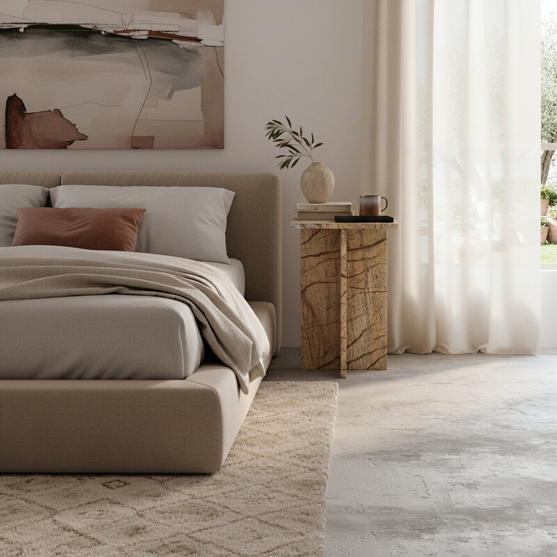 Raw Materials-collectie Seoel marmeren bijzettafel - Bizar