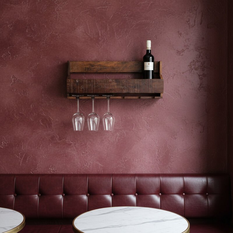 Raw Materials-collectie Factory Hanging Wine Rack - FSC Recycled Wood - 12x60x28 cm