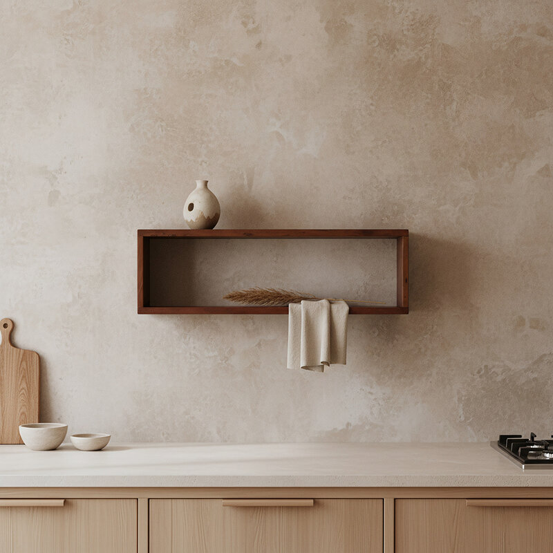 Raw Materials-collectie Factory Box Wall Shelf - FSC Recycled Wood - 70x15x22 cm