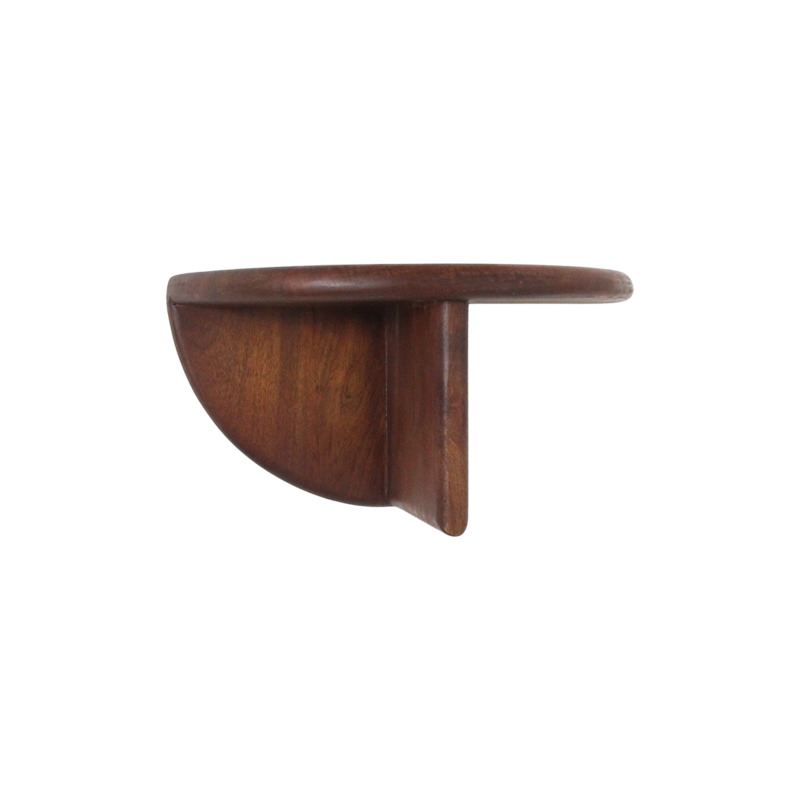 Raw Materials-collectie Bullnose mangohouten wandplank rond