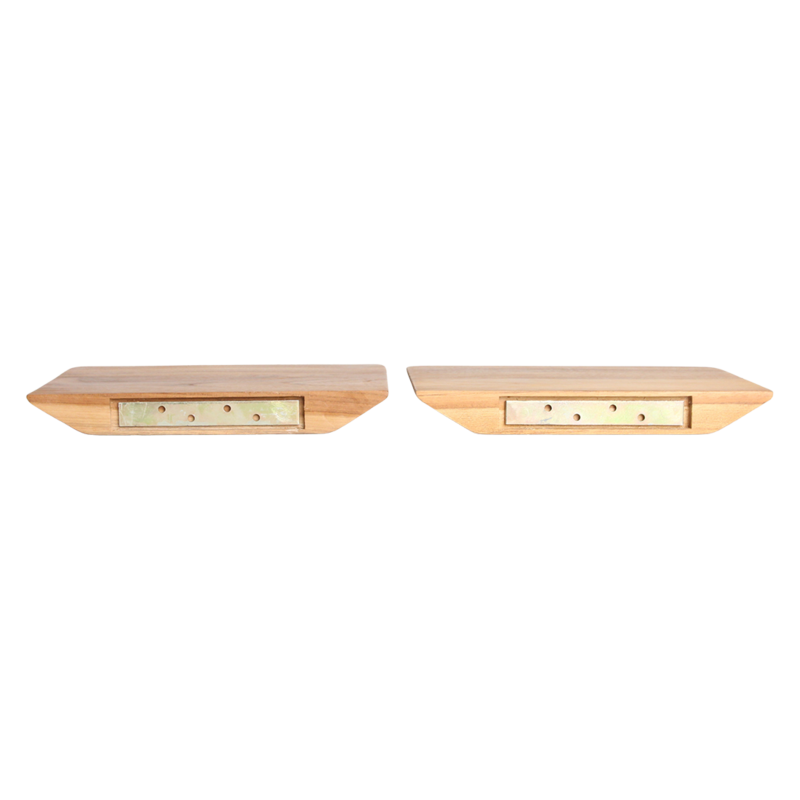 Raw Materials-collectie Craftsman teak wall shelf - set of 2 25 cm