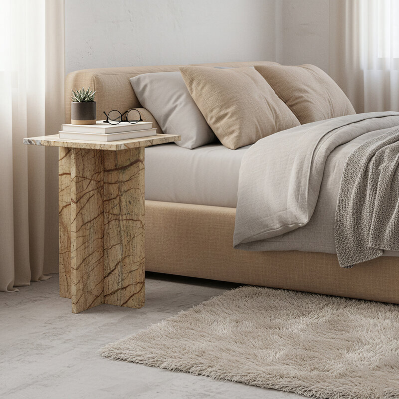 Raw Materials-collectie Seoel marmeren bijzettafel - Bizar