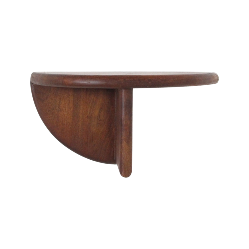 Raw Materials-collectie Round bullnose mango wood wall shelf