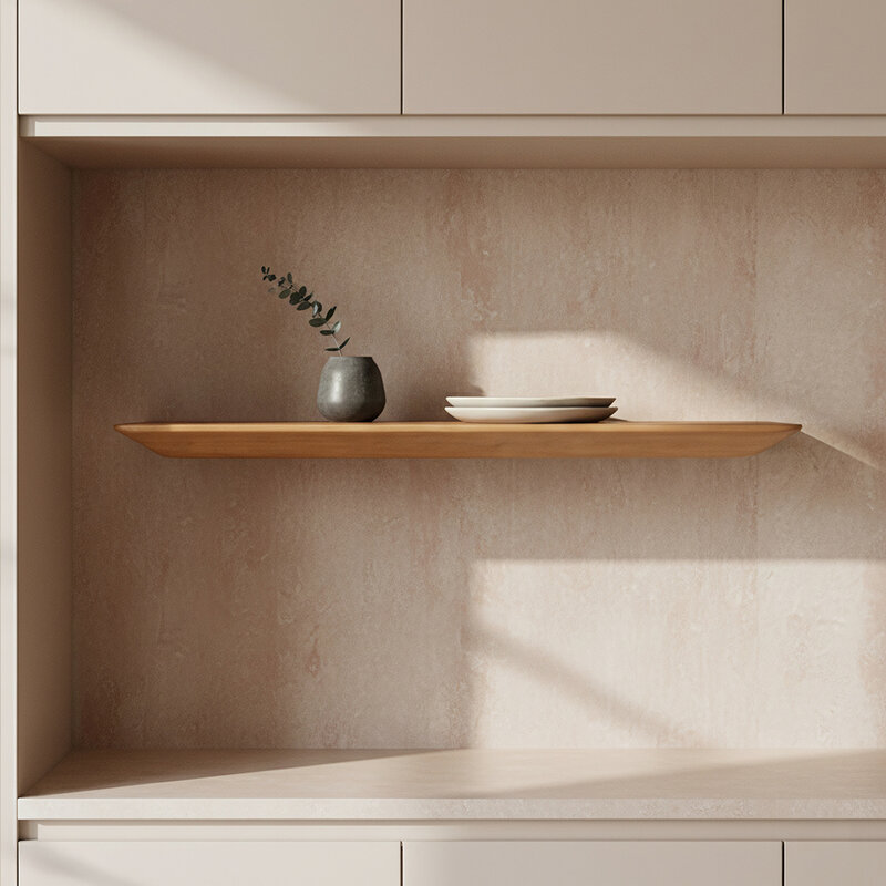 Raw Materials-collectie Craftsman teak wall shelf - 60 cm