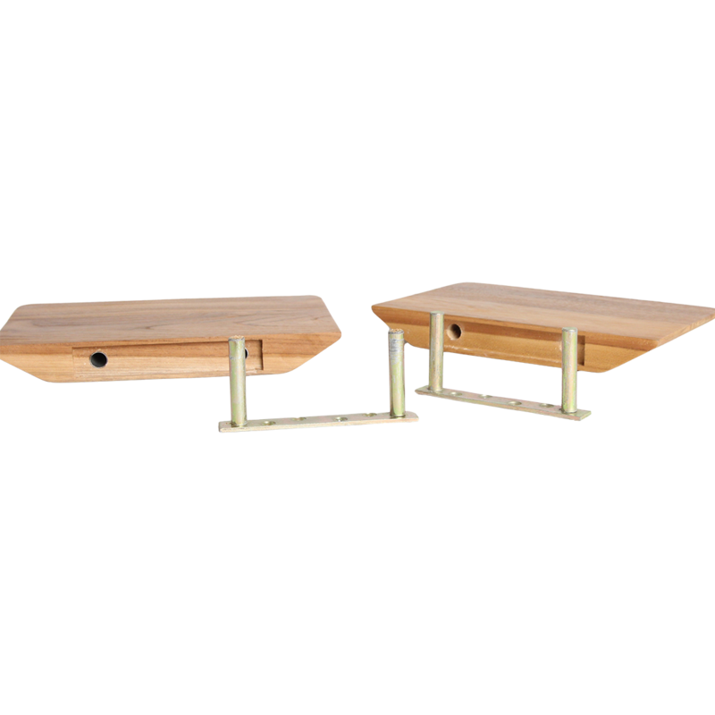 Raw Materials-collectie Craftsman teakhouten wandplank - set/2 25 cm