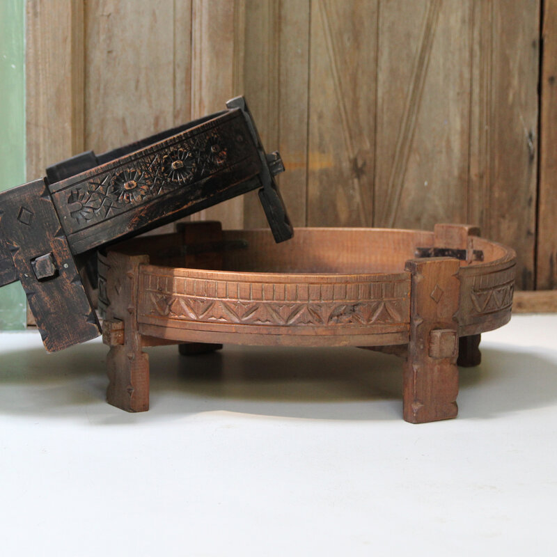 Raw Materials-collectie Chakki bijzettafel bruin - 73x73x25 cm