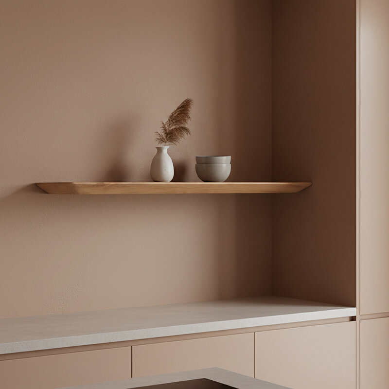 Raw Materials-collectie Craftsman teak wall shelf - 90 cm