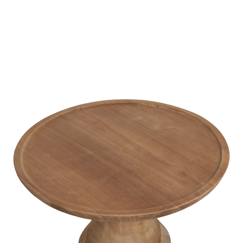 Raw Materials-collectie Nero teakhouten bijzettafel Dawn - natuurlijk teak