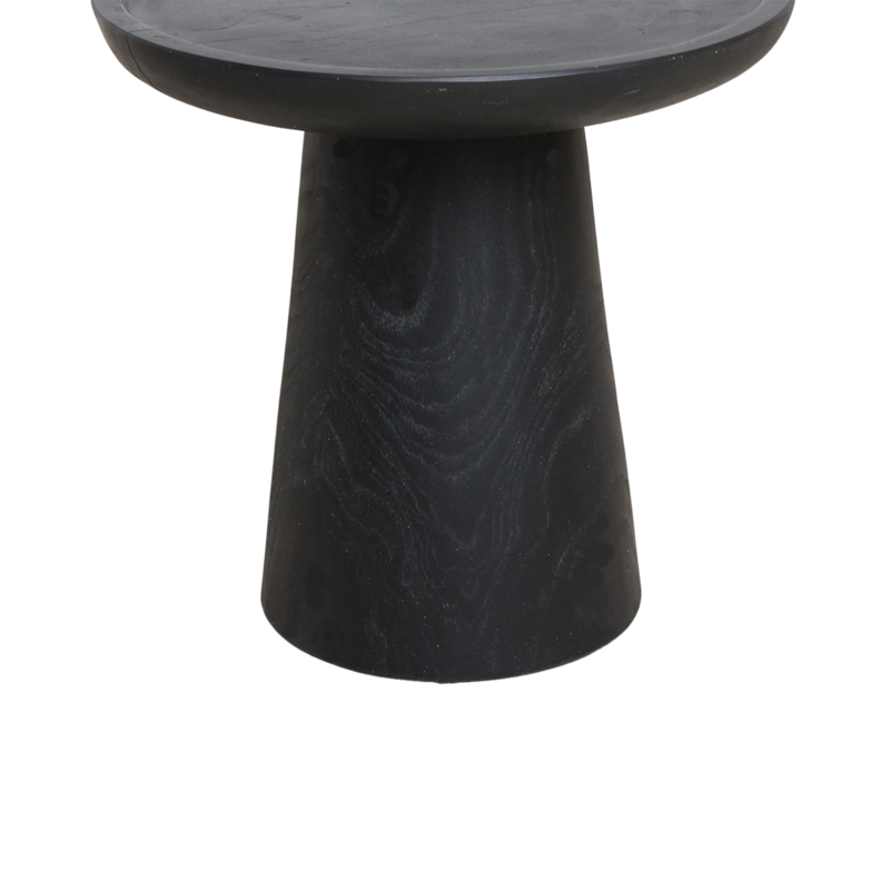 Raw Materials-collectie Nero teak side table "Dusk" - black