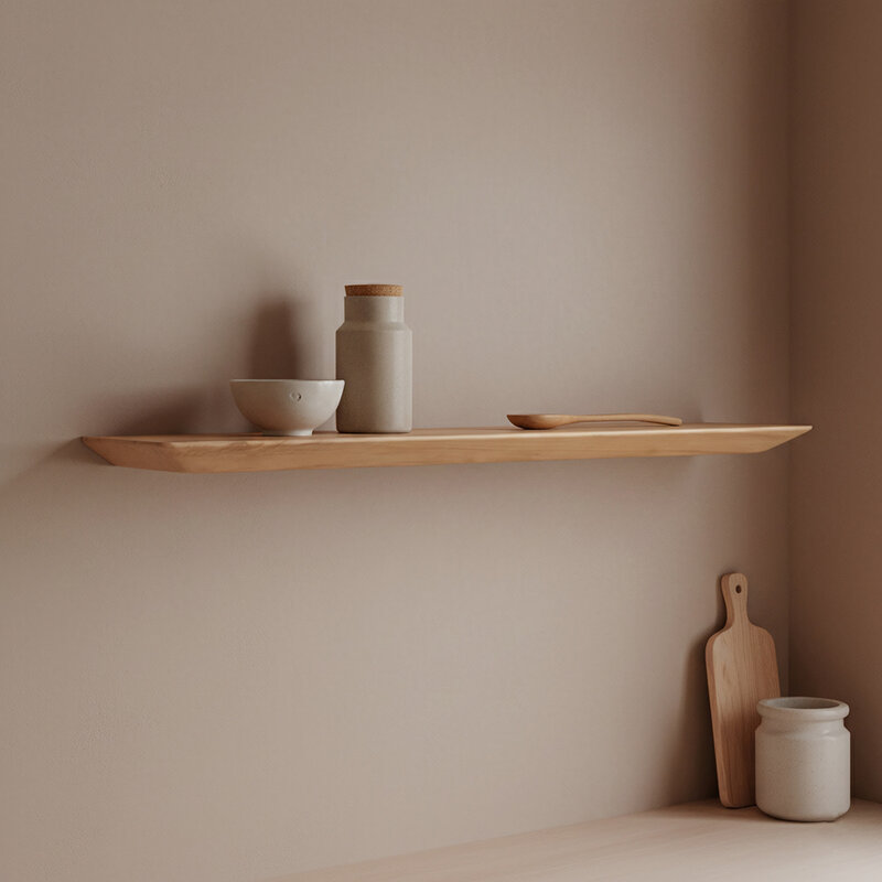 Raw Materials-collectie Craftsman teakhouten wandplank - 90 cm