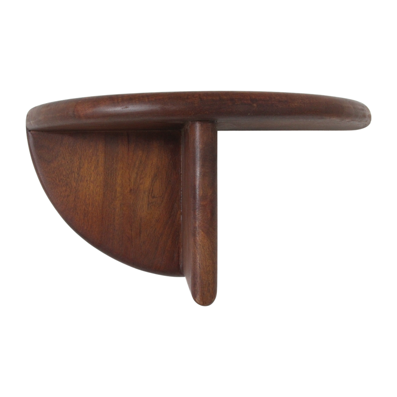 Raw Materials-collectie Bullnose mangohouten wandplank rond