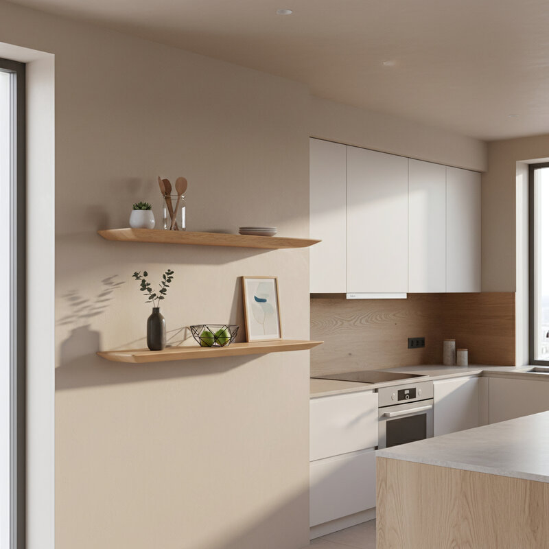 Raw Materials-collectie Craftsman teakhouten wandplank - 90 cm