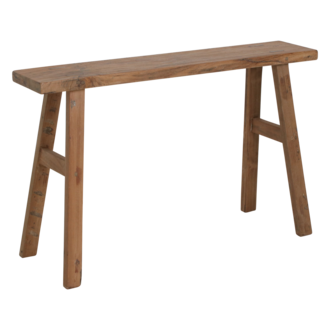 Raw Materials Java Carpenter Side Table/Bench - Recycled Wood - 80x17x50 cm