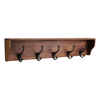 Raw Materials Factory Old-Style Wall Coat Rack - FSC Recycled Wood