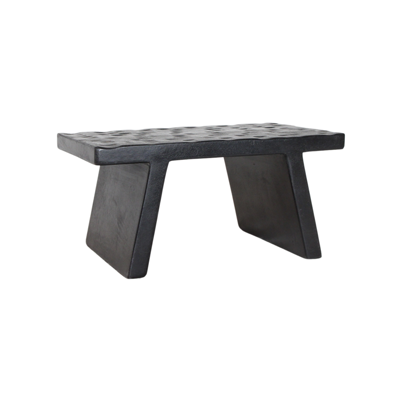 Raw Materials-collectie Black mango wood side table/stool - 40x25x20 cm
