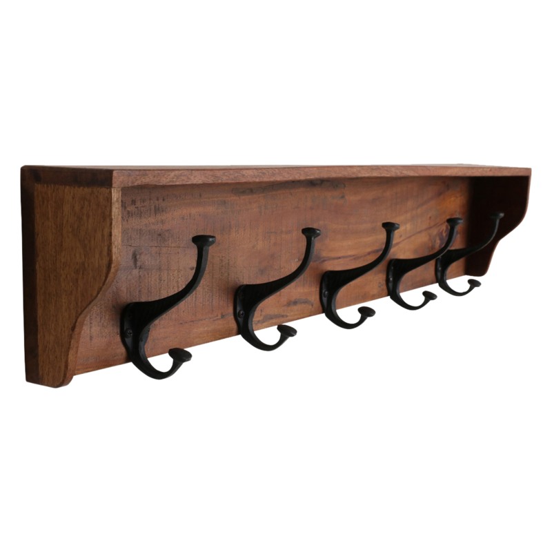 Raw Materials-collectie Factory Old-Style Wall Coat Rack - FSC Recycled Wood
