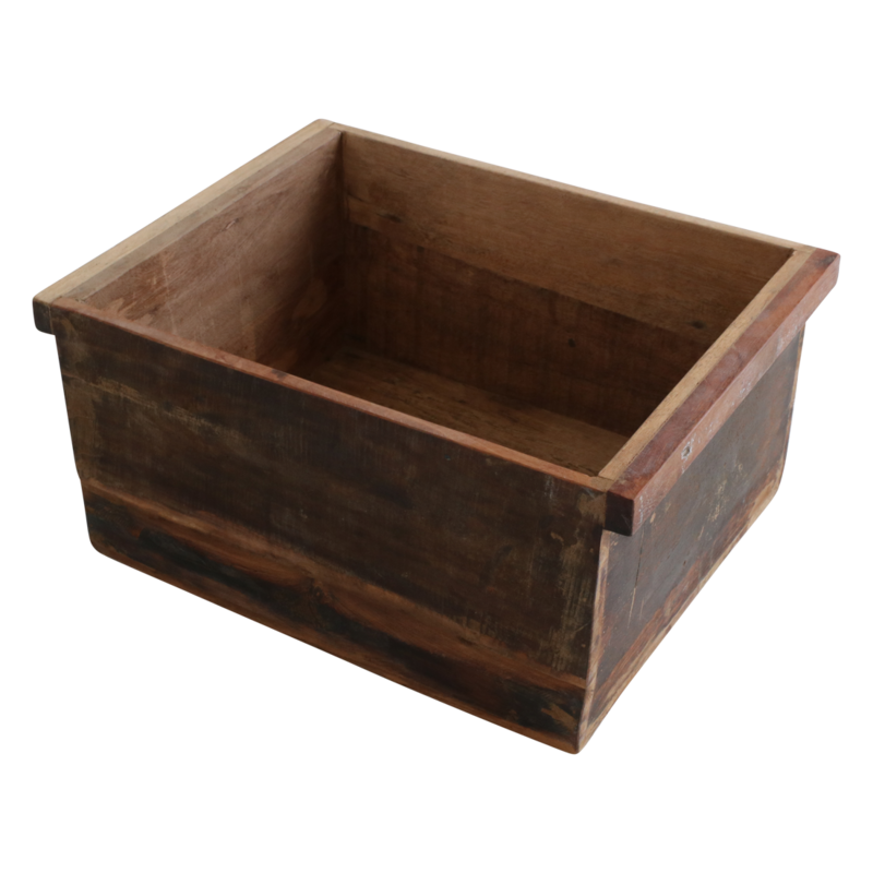 Raw Materials-collectie Factory opbergbox - FSC-gerecycled hout -42x20x30 cm