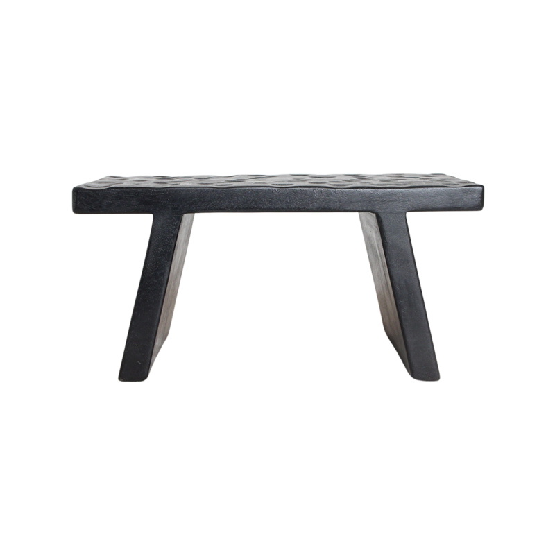 Raw Materials-collectie Black mango wood side table/stool - 40x25x20 cm