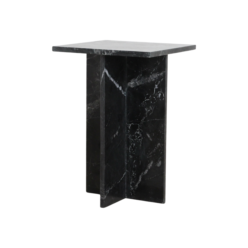 Raw Materials-collectie Shanghai marmeren bijzettafel - zwart