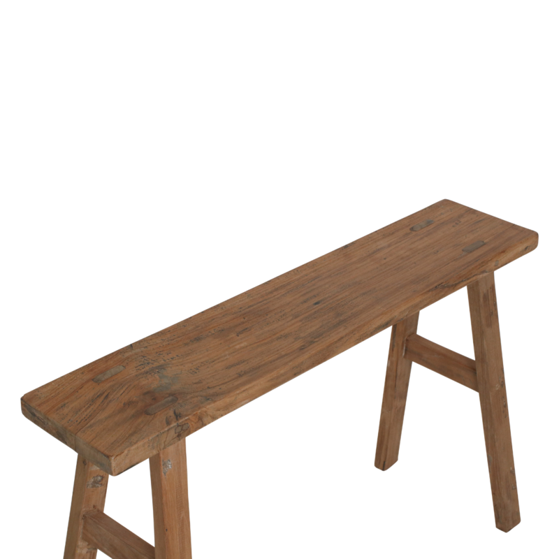 Raw Materials-collectie Java Carpenter Side Table/Bench - Recycled Wood - 80x17x50 cm