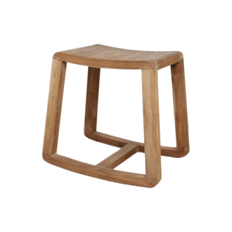 Raw Materials Teak rocking stool - 49x36x45 cm