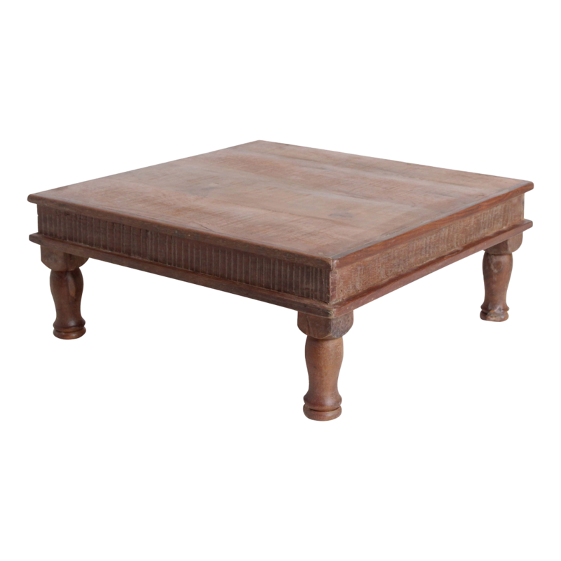 Raw Materials-collectie Factory Bajot bijzettafeltje - FSC-gerecycled hout - 46x46x18 cm