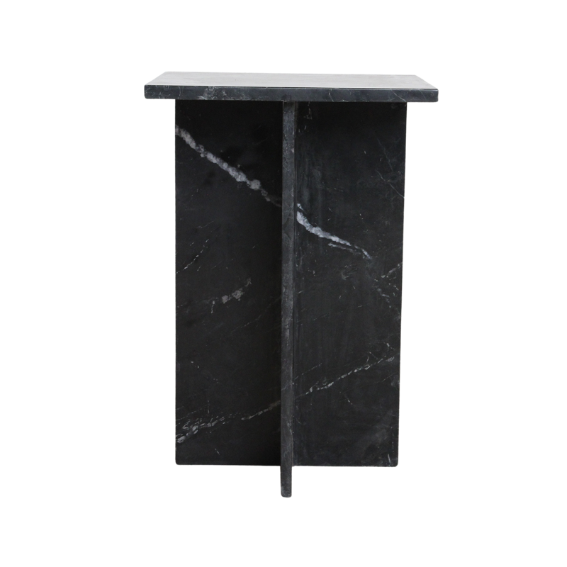 Raw Materials-collectie Shanghai marmeren bijzettafel - zwart