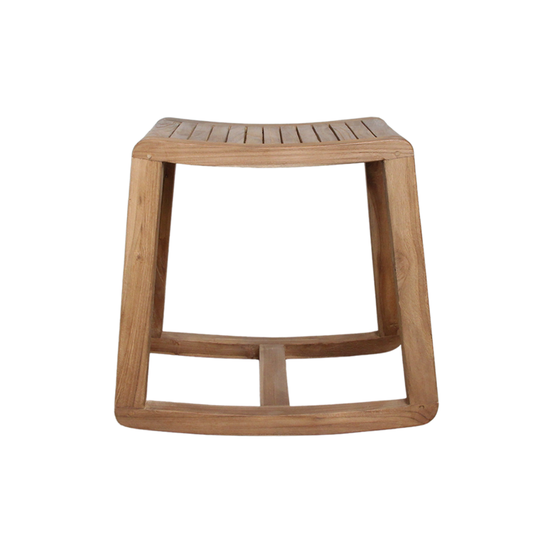 Raw Materials-collectie Teakhouten schommelkruk - 49x36x45 cm