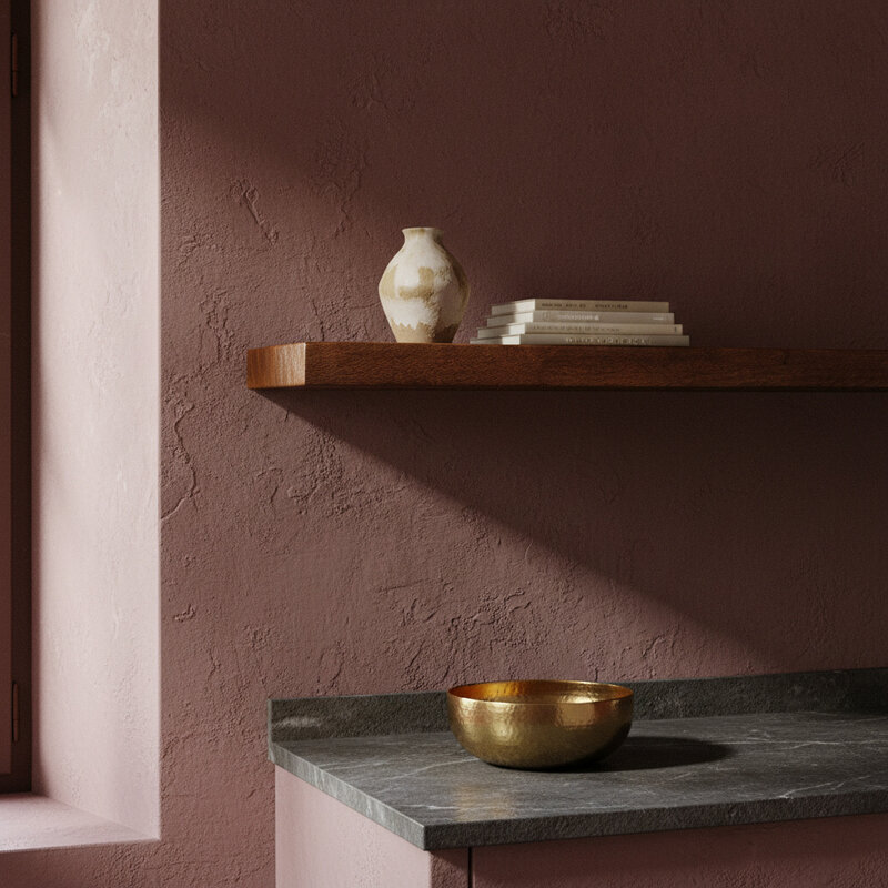 Raw Materials-collectie Factory zwevende wandplank - FSC-gerecycled hout - 80x18x3,8 cm