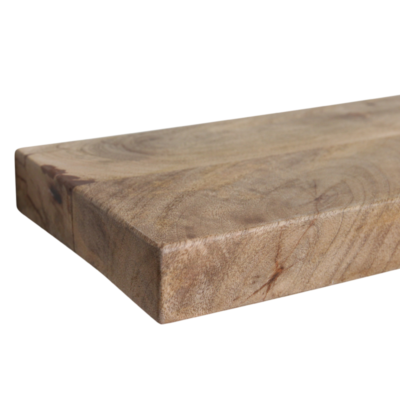 Raw Materials-collectie Mangohouten zwevende wandplank - 80x18x3,8 cm