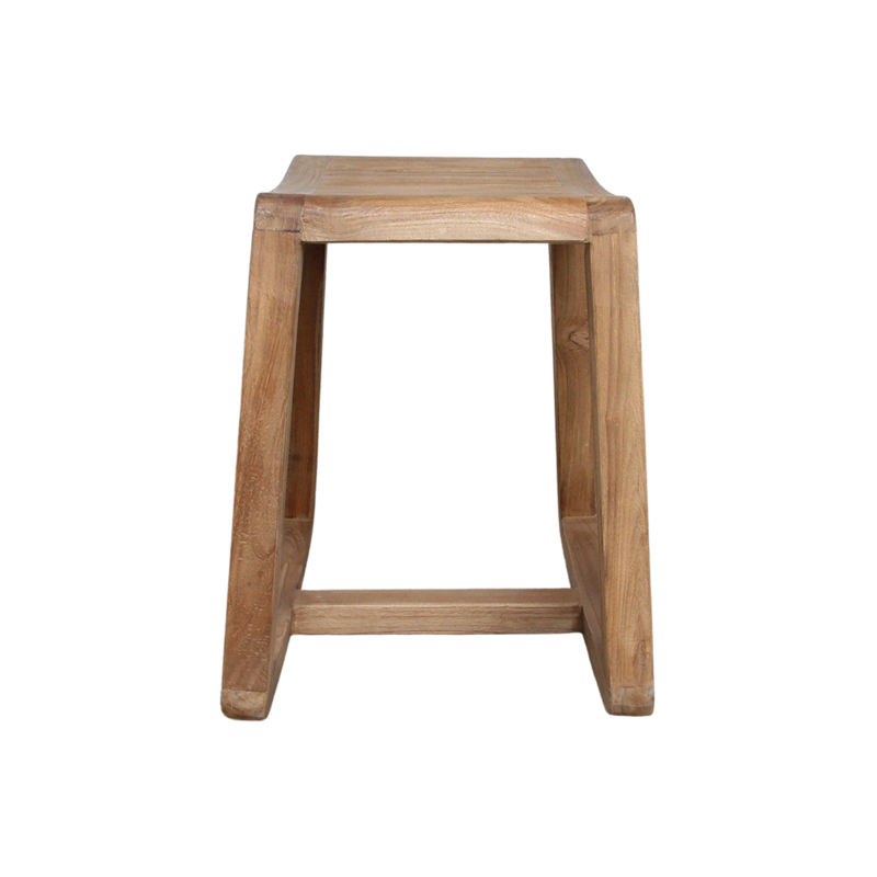 Raw Materials-collectie Teakhouten schommelkruk - 49x36x45 cm