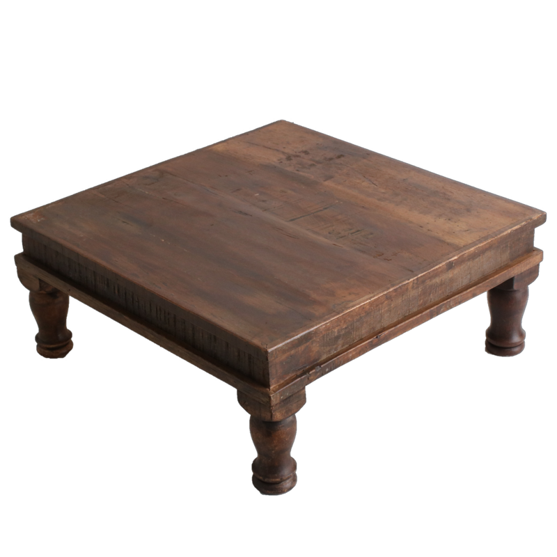 Raw Materials-collectie Factory Bajot side table - FSC-recycled wood - 46x46x18 cm