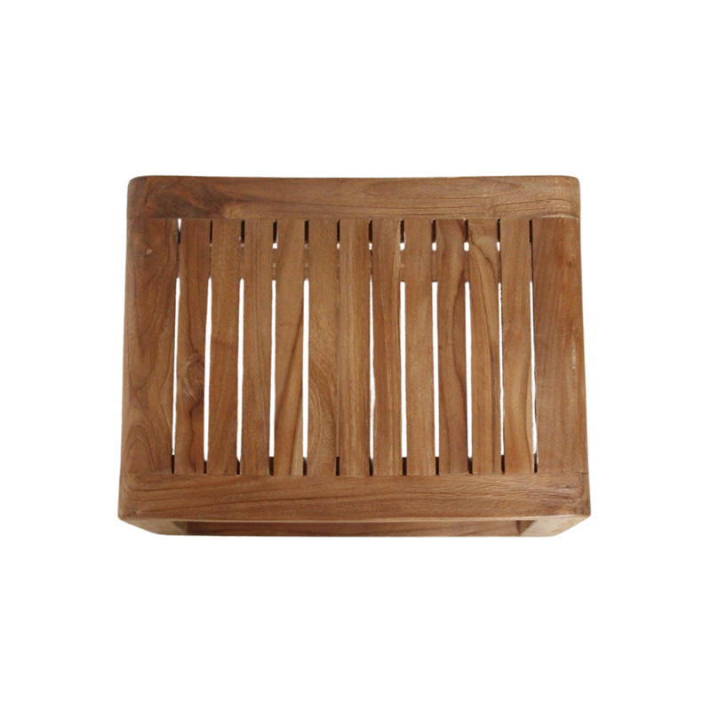 Raw Materials-collectie Teak rocking stool - 49x36x45 cm
