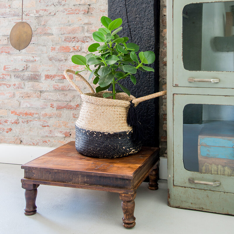 Raw Materials-collectie Factory Bajot side table - FSC-recycled wood - 46x46x18 cm