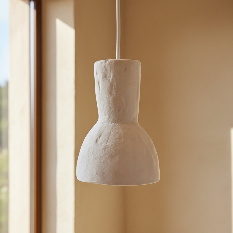 Raw Materials-collectie Chalk hanglamp Moro - 15x15x21,5 cm