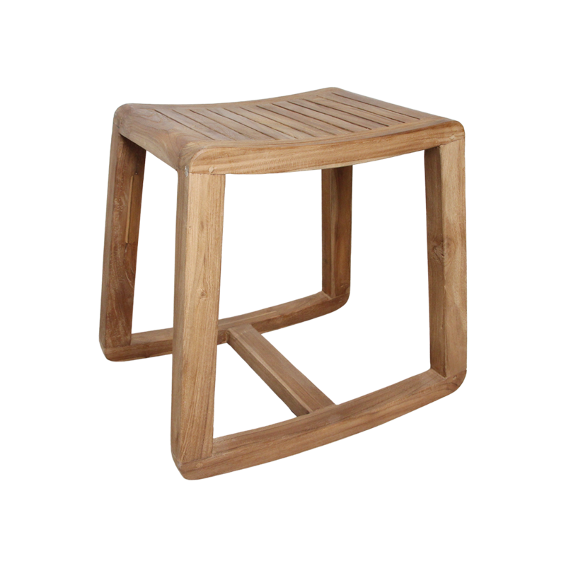 Raw Materials-collectie Teakhouten schommelkruk - 49x36x45 cm