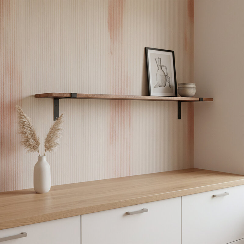 Raw Materials-collectie Factory wall shelf - FSC-recycled wood - 120 cm