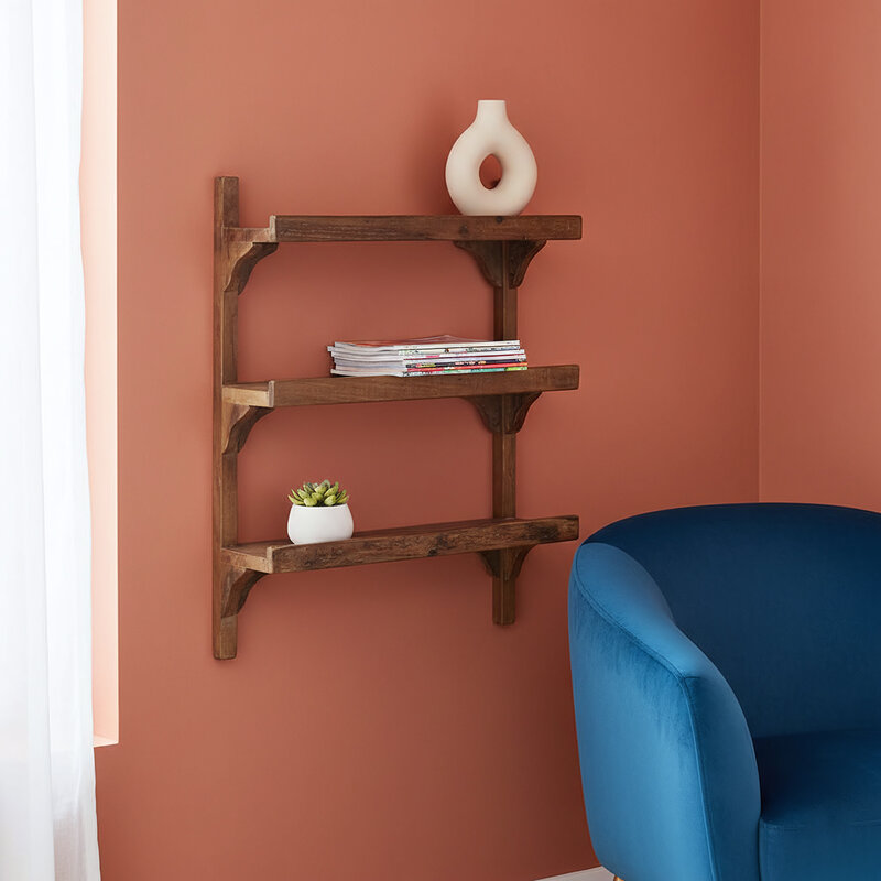 Raw Materials-collectie Factory Kitchen Shelf - FSC Recycled Wood - 50x16x64 cm