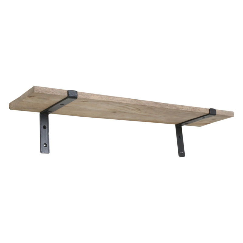 Raw Materials-collectie Mango Wood Wall Shelf - 80 cm