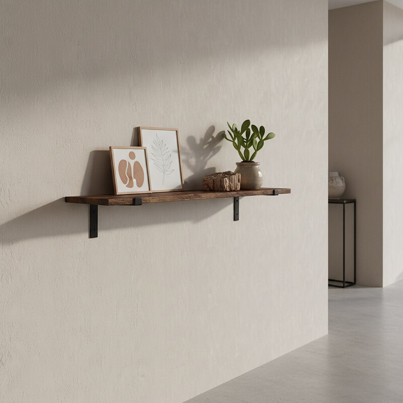 Raw Materials-collectie Factory wall shelf - FSC-recycled wood - 120 cm