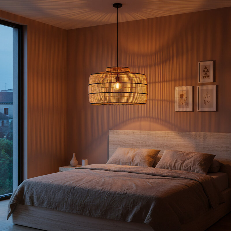 Raw Materials-collectie Stella rotan hanglamp - 61x61x36 cm