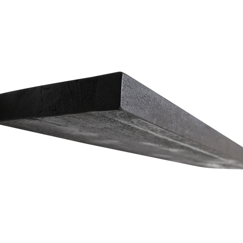 Raw Materials-collectie Zwart zwevende wandplank - FSC-gerecycled hout - 80x18x3,8 cm